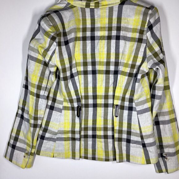 Current Air Los Angeles Plaid striped Blazer Size Medium - Picture 7 of 10